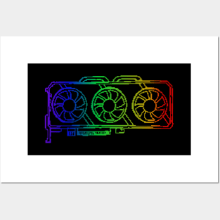 Pixel Look RGB Gaming Graphic Card Gamer Posters and Art